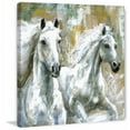 thumbnail image 2 of "Wild Horses" Painting Print on Wrapped Canvas, 2 of 5