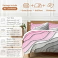 thumbnail image 6 of Abstract Beach 4 Piece Duvet Cover Set Queen Size Aesthetic Grey to Pink Gradient Soft Bedding Set Comforter Cover, 1 Duvet Cover 1 Flat Sheets and 2 Pillowcases, 6 of 9