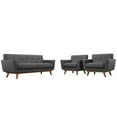 thumbnail image 2 of Modway Engage Ensemble Moderne en Tissu 3 Pcs avec Fauteuil et Causeuse, Gris, 2 of 8