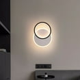 thumbnail image 4 of NUODIFAN Modern Led Ceiling Light, 2 Lights(black and white) Circle Ceiling Lights Fixture, Cool/Warm/Daylight 3 Colors Temperature Switchable Flush Mount for Hallway Entry Corridor Livingroom, 4 of 7