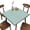 Blue Antique Wood Planks, variant on Elastic Edge Polyester Fitted Square Tablecloth, Red Plaid Snowflake Pattern Wipeable Home Decor Table Cover, for Kitchen Dining Tabletop Decoration, 36 x 36 Inch Square Table