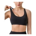 thumbnail image 4 of Womens Fitness Sports Bra, Criss-Cross Back Padded Strappy Sports Bras Medium Support Yoga Bra with Removable Cups, 4 of 7
