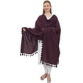 thumbnail image 2 of Phagun Cotton Neck Wrap Indian Dupatta Chunni Long Stole Tassel Scarf-Brown, 2 of 5