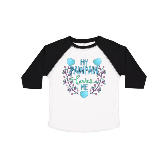 Inktastic My Pawpaw Loves Me with Flowers and Hearts Boys or Girls Toddler T-Shirt