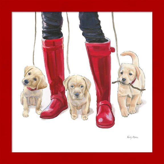 Great Art Now Furry Fashion Friends I by Emily Adams, Framed Wall Art, 14W x 14H