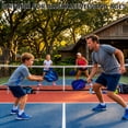 thumbnail image 7 of Feeray Pickleball Paddles Set of 2, USAPA Approved Lightweight Fiberglass Rackets with Honeycomb Core, 4 Balls and Carry Bag, 7 of 7