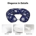 thumbnail image 4 of KLL Snowflakes2 Pattern Memory Foam Cervical Neck Pillow Versatile U-Shaped Pillows for Home/Office/Camping/Travelling/Soft Washable Cover, 4 of 8