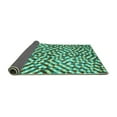 thumbnail image 2 of Ahgly Company Indoor Square Abstract Turquoise Blue Contemporary Area Rugs, 3' Square, 2 of 4