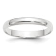 thumbnail image 1 of Solid 10k White Gold 3mm Half Round Wedding Band Size 10.5, 1 of 3