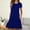 Blue, variant on ClodeEU Womens Crewneck Short Sleeve Dresses ,Casual A-Line Spring Loose Tshirt Dress with Pocket B-Blue,Womens Plus XXL