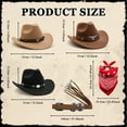 thumbnail image 3 of Vintage Styles Rodeos Hat With Waistbelt And Matching Western Themed Costume Jewelry Set, 3 of 8