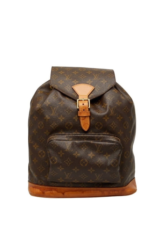 Pre-Owned Louis Vuitton Monogram Montsouris GM Backpack M51135 Brown Leather Women's LOUIS...