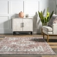 thumbnail image 5 of nuLOOM Evon SpinClean Traditional Medallion Machine Washable Area Rug, 5' x 8', Evon Blush Pink, 5 of 6