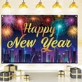 thumbnail image 2 of Decoraciones de Año Nuevo 2025, Fondo de Banner de Feliz Año Nuevo, Fondo de Banner de Feliz 2025 para Suministros de Fiesta de Nochevieja Fiesta, 2 of 5
