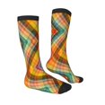 thumbnail image 4 of Lsque Abstract Watercolors Tartan Printed Crew Socks Men's Women's LightWeight Thin Casual Calf Socks ,Knee High Socks,Cotton Socks, 4 of 9