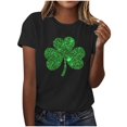 thumbnail image 2 of St Patricks Day Shirt for Women Shamrock St Paddys Day T-Shirt Clover Tee Top, 2 of 8