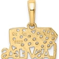 thumbnail image 4 of 14K Yellow Gold Las Vegas With Dice Pendant (14 X 15) Made In Peru k2773, 4 of 6
