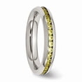 thumbnail image 4 of Stainless Steel 4mm November Yellow CZ Cubic Zirconia Ring - Size 8, 4 of 5