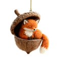 thumbnail image 2 of CPHDW7 Woodland Animal Christmas Decor, Acrylic Rustic Hanging Ornaments, Cozy Forest Creatures Tree Pendants for Vintage Holiday Home Wreaths Tabletop, 2 of 7
