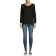 thumbnail image 2 of Time and Tru Women's Maternity Side Snap Sweatshirt, 2 of 6