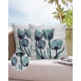 thumbnail image 6 of Pack of 2 Outdoor Pillow Covers, Abstract Green Tulip Ray Wood Grain Waterproof Square Throw Pillowcase Cushion Decorative Pillow Covers for Couch Patio Tent, 18x18 in, 6 of 6