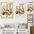 thumbnail image 4 of Designart "Orange Adagio Ballet Dance Fashion" Fashion Framed Wall Art - Glam Orange Ballet Entryway Framed Wall Art, 4 of 6