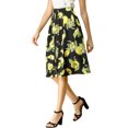 thumbnail image 6 of Allegra K Women's Button Front High Waist Belted Flare Midi Skirt, 6 of 8