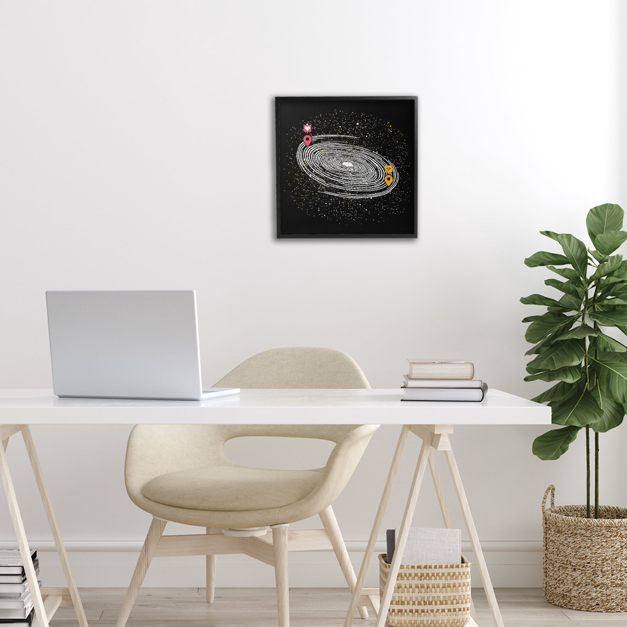 Stupell Industries Love Long Distance Black Framed Giclee Art, design by Tobe Fonseca