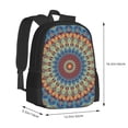 thumbnail image 3 of Daiia Round Mandala Backpack for Men and Women -Durable Backpack Large Capacity, Water-Resistant Bag with Adjustable Straps and Laptop Compartment, 3 of 9