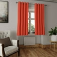 thumbnail image 2 of Ambesonne Modern Grommet Curtain, Hand Made Old Knitting, 50" x 54", Scarlet Black and Red, 2 of 6