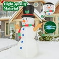 thumbnail image 6 of GOOSH Christmas Inflatable 4 FT Blow Up Snowman Inflatable, Outdoor Snowman Christmas Decorations Blowup Snowman with LED Lights Built-in, Xmas Inflatables Outdoor Decorations Clearance for Holiday, 6 of 7