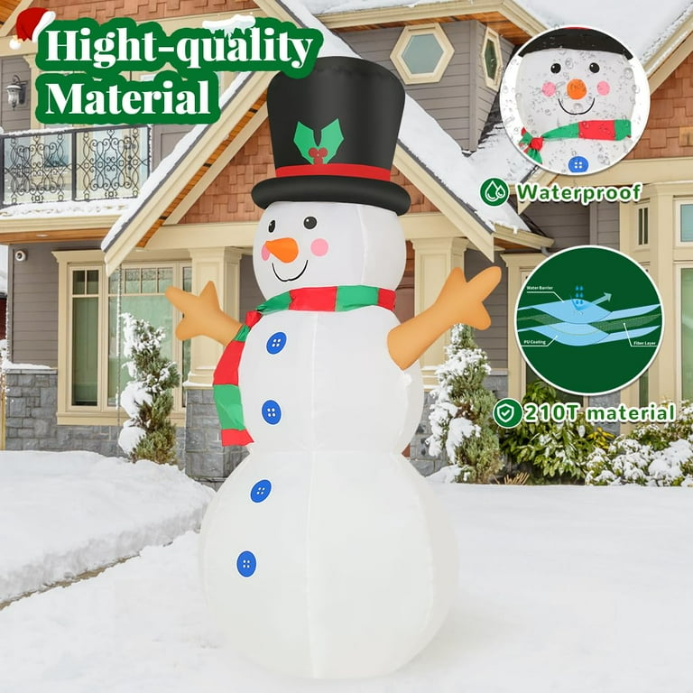 専用 SnowMan Outsunny 10FT Christmas Inflatables Cheerful Snowman in
