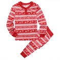 thumbnail image 1 of Conjunto Popular de Navidad europeo y americano para padres e hijos, pijamas estampados para el hogar, conjunto de dos piezas LQ3066, 1 of 5
