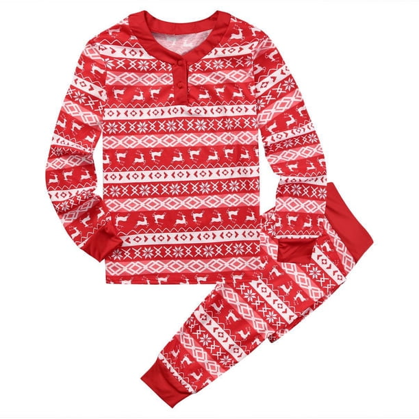Conjunto Popular de Navidad europeo y americano para padres e hijos, pijamas estampados para el hogar, conjunto de dos piezas LQ3066