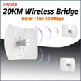thumbnail image 2 of O8 Point d'Accès Extérieur 433 Mbps Longue Portée CPE 5GHz Pont Sans Fil Transmission 23dBi 20km APWISPIP65 Étanche 1pcs Ajouter Prise EU, 2 of 5