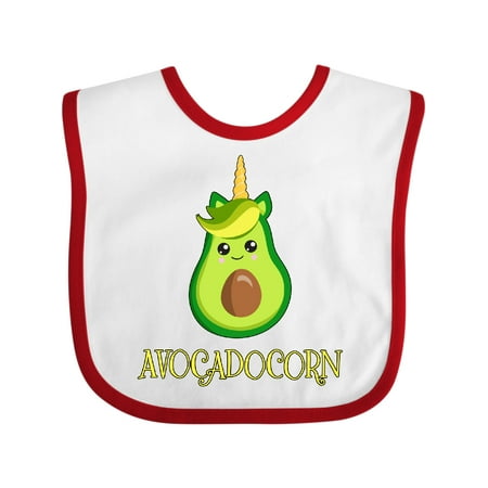 

Inktastic Avocadocorn Avocado with Unicorn Horn and Ears Gift Baby Boy or Baby Girl Bib