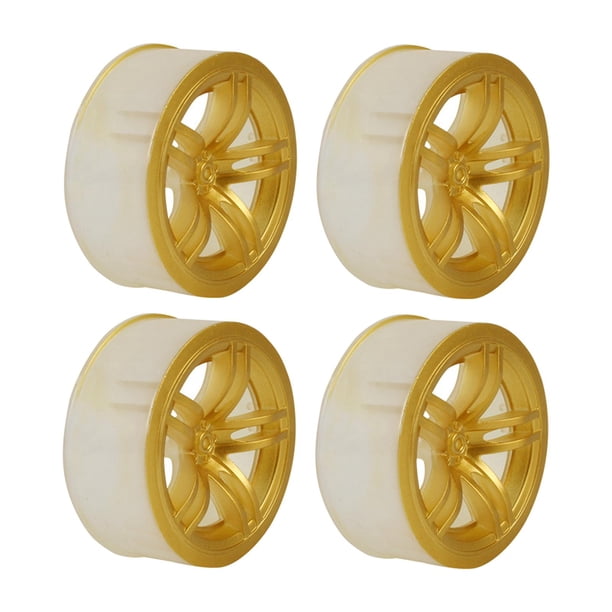 Paquete de 4 Accesorios de Llantas de Rueda Yotijar Neumático de llanta de rueda de coche RC 1:10