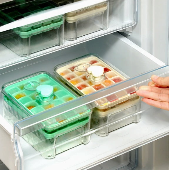 1pc Food-Grade Ice Cube Tray, Easy Press Type Ice Maker for Home Freezer