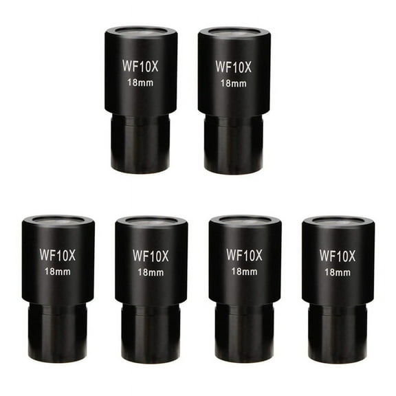 6 PCS WF10X Widefield Eyepiece Biological Microscope Optical Lens Eyepiece Wide Angle 23.2mm Mounting Size