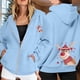 thumbnail image 2 of WILLBEST Sudadera Deportiva para Mujer Ladies' Christmas Printed Zipper Long Sleeved Pocket Adjuststring Casual Hooded Sweatshirt 2270 Chica​​, 2 of 8