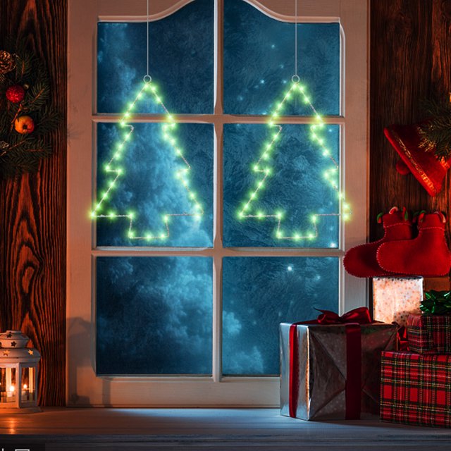 1/2/3 Uds LED árbol de Navidad cuerda luz verde decoración colgante IP65 impermeable