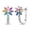 No.5, variant on MULA Original 925 Sterling Silver Large Hoop Earrings Hope Rainbow Flower AAA CZ for Women Jewelry Gift