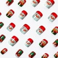 thumbnail image 3 of FSTDelivery 24 Pcs Christmas Press on Nails Short Square Fake Nails Matte Glue on Nails Snowflake Acrylic Nails Squoval Winter Artificial Nails Bling Glitter False Nails Design, Gift for Women, 3 of 4