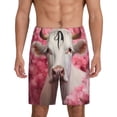 thumbnail image 1 of Vsdgher Short de Pyjama Imprimé Vache Blanche pour Hommes Bas de Pyjama Léger avec Poches-3TG, 1 of 6