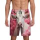 thumbnail image 1 of Balery Flower White Cow Pantalones cortos de pijama de punto de algodón para hombre con cinturilla y bolsillos-4X-Large, 1 of 6