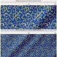 thumbnail image 2 of Soimoi Blue Cotton Voile Fabric Artistic Leaves Printed Craft Fabric by the Yard 42 Inch Wide, 2 of 7