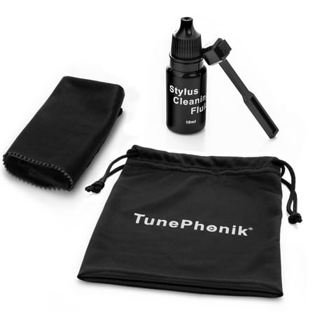 TunePhonik Stylus Brush Kit for Turntable Cartridges w/ Cloth and Cleaning