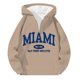 thumbnail image 3 of MHFRRA Sudadera con Capucha y Cremallera de Un Cuarto con Estampado de Letras, Suave, para Uso Diario, Cómoda, Ligera, Deportiva E Informal Caqui, 3 of 3