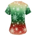 thumbnail image 3 of Garbnen Thanksgiving Scrubs for Women Funny Xmas Printed V Neck Short Sleeve Fall Scrub Tops for Women Nursing Uniform with Pocket S-5XL, 3 of 3