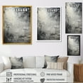 thumbnail image 4 of Designart "Lunar Surface in Minimalism Grey IV" Abstract Canvas Wall Art - Modern Grey Tachisme Entryway Wall Art Print, 4 of 6